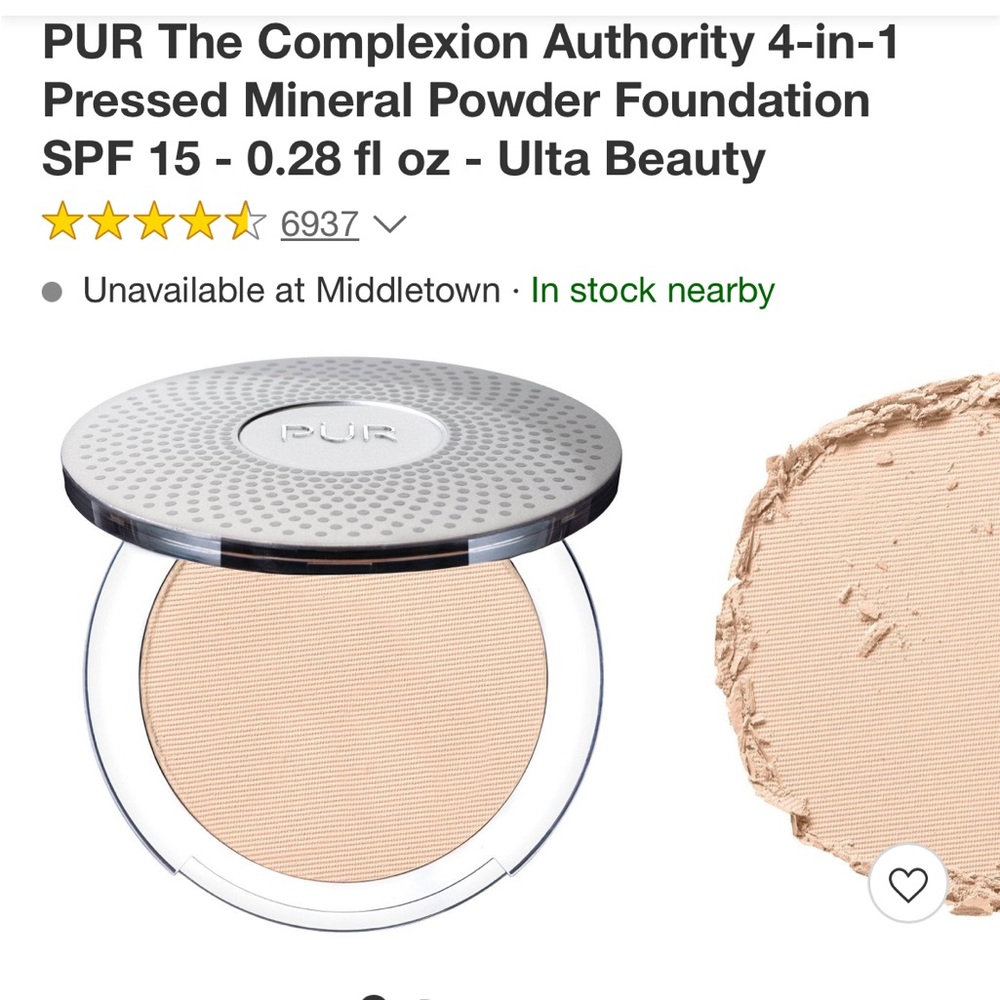 pur complexion pressed powder foundation